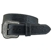 Roper Mens 1.1/2" Genuine Leather Belt (8682500K) Black/Ostrich Print