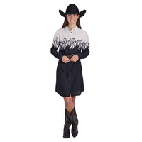 Roper Womens Five Star Collection L/S Dress (57590090) Print Black [SD]