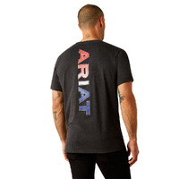 Ariat Mens Rwb S/S Tee (10054771) Charcoal Heather