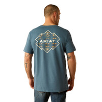 Ariat Mens Southwest Hexa Deca S/S Tee (10054770) Lagoon Green