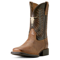 Ariat Youths Stampede Western Boots (10063827) Desert Brown/Thunder Brown