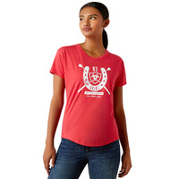 Ariat Womens Int'l EQ Club S/S Tee (10058592) Red Heather