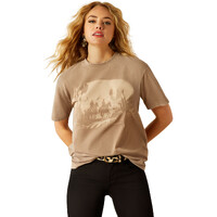 Ariat Womens Western Mural S/S Tee (10055131) Washed Griege