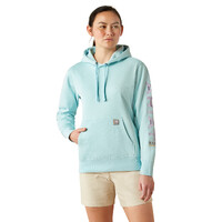 Ariat Womens Rebar Graphic Hoodie (10055110) Aquatic/Pastel Lilac