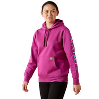 Ariat Womens Rebar Graphic Hoodie (10055112) Willowherb/Maui Blue