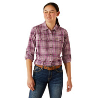 Ariat Womens Rebar Made Tough Durastretch L/S Work Shirt (10055077) Smokey Grape