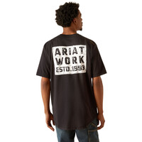 Ariat Mens Rebar Workman Brickyard S/S Tee (10054430) Black