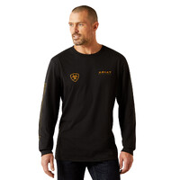 Ariat Mens Clean Stripe L/S Tee (10062415) Black