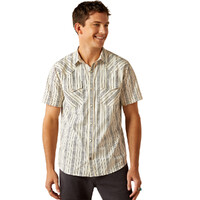Ariat Mens Holden Retro Snap S/S Shirt (10058713) Off White