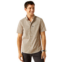 Ariat Mens Maximo Modern S/S Shirt (10058982) Khaki