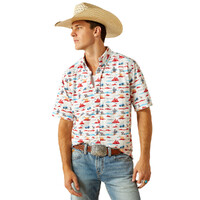 Ariat Mens Scout S/S Shirt (10059016) White