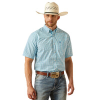 Ariat Mens Pro Series Sloane S/S Shirt (10058943) Light Blue