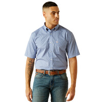 Ariat Mens Wrinkle Free Dixon S/S Shirt (10059003) Blue