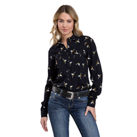 Roper Womens Five Star Collection L/S Shirt (50590129) Print Black [SD]