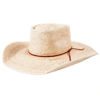 Sunbody Hats Reata III Palm Leaf 4.5" Brim Hat (HG45R3OK) Oak/Brown