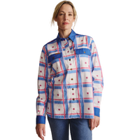 S.Kidman Womens Spencer Full Button L/S Print Shirt (1SHW00028) Mid Blue
