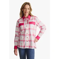 S.Kidman Womens Spencer Full Button L/S Print Shirt (1SHW00028) Pink