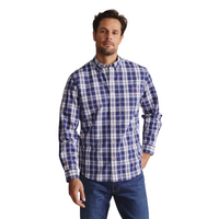 S.Kidman Mens Aberdeen Full Button L/S Print Shirt (1SHM00082) Indigo