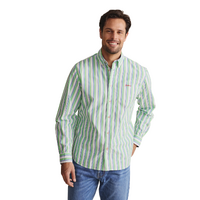 S.Kidman Mens Dexter Full Button L/S Print Shirt (1SHM00005) Green