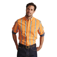 S.Kidman Mens Aberdeen Full Button L/S Dress Shirt (1SHM00084) Orange