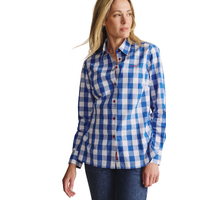 S.Kidman Womens Redbank Full Button L/S Dress Shirt (1SHW00016) Mid Blue
