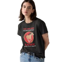Levi's Womens Western Archival S/S Graphic Boxy Tee (A8804-0063) Cash Prize N Pirate Black [SD]