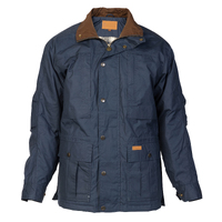 Outback Trading Mens Drover Dry Wax Jacket (6189) Navy [SD]