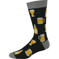Bamboozld Mens Beer Bamboo Socks (BBW17BEER) Charcoal