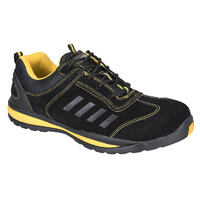 Portwest Mens Lusum Safety Trainers (FW34) Black/Yellow [SD]