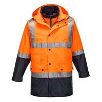 Portwest Mens Hi Vis 4 in 1 Jacket (MJ881ONR) Orange/Navy  [GD]
