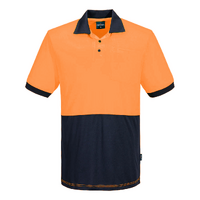 Portwest Mens Hi Vis Contrast Polo (MP610) Orange/Navy