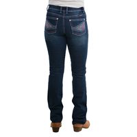 Pure Western Womens Jules Relaxed Rider Jeans - 36 Leg (PCP2210422) Twilight  [SD]