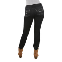 Pure Western Womens Joan Skinny Jeans (PCP2201577) Ebony  [SD]