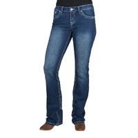 Pure Western Womens Bettina Relaxed Rider Jeans - 36 Leg (PCP2210654) Old Indigo - 36" Leg