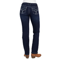 Pure Western Womens Oda Straight Leg Jeans - 32 Leg (PCP2212933) Midnight [AD]