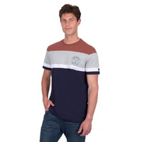Pure Western Mens Jeffery S/S Tee (P5S1503087) Navy/Rust [SD]