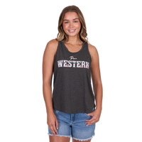 Pure Western Womens Cindy Tank (P5S2500103) Charcoal Marle [SD]