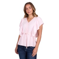 Pure Western Womens Nikita S/S Blouse (P5S2575155) Pink [SD]