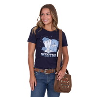 Pure Western Womens Sherry S/S Tee (P5S2598101) Navy [SD]