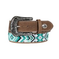 Pure Western Womens Samantha Belt (P5S2984BLT) Tan/Turquoise [SD]