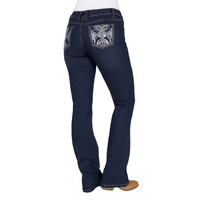 Pure Western Womens Ana Bootcut Jeans - 34 Leg (PCP2208134) Evening Sky