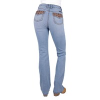 Pure Western Womens Liz High Rise Bootcut Jeans - 34 Leg (PCP2213039) Light Sky