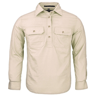 Ritemate Childrens Pilbara Closed Front Shirt (RM400CF) Stone