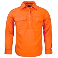 Ritemate Childrens Pilbara Closed Front Shirt (RM400CF) Tangerine