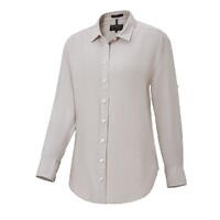 Ritemate Womens Pilbara Linen L/S Shirt (RMPC005) Flax  [SD]