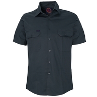 Ritemate Mens Open Front Heavy Weight S/S Work Shirt (RM1000S) Bottle
