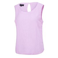 Ritemate Womens Pilbara Linen Singlet (RMPC132) Pink [SD]