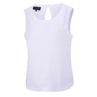 Ritemate Womens Pilbara Linen Singlet (RMPC132) White [SD]