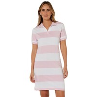 Ritemate Womens Pilbara Madeline Classic Polo Dress (RMPC130) Pale Pink/White [SD]