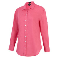 Ritemate Womens Pilbara Florence Classic L/S Linen Shirt (RMPC005) Lipstick [SD]